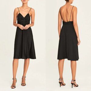 Ba&sh Dixie Slip Dress Black Satin Size 3 (L)